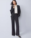 Ann Taylor The Petite Dotted Jayne Trouser In Black