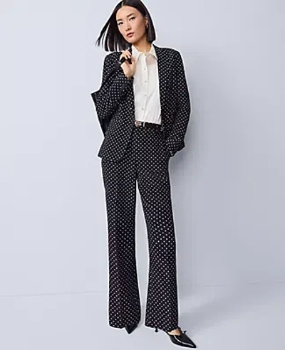 Ann Taylor The Petite Dotted Jayne Trouser In Black