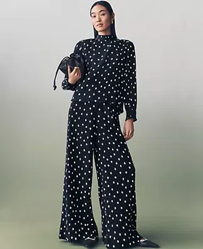 Ann Taylor The Petite Easy Wide-leg Pant In Black