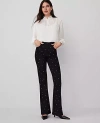 Ann Taylor The Petite Embellished Flare Jean In Classic Black Wash