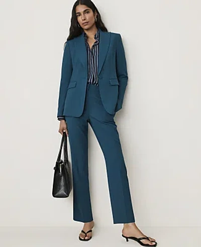Ann Taylor The Petite Fitted Long Blazer In Deep Forest Pine