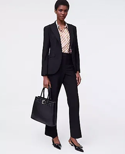 Ann Taylor The Petite Flare Ankle Pant In Black