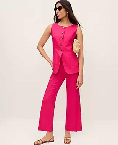 Ann Taylor The Petite Flare Ankle Pant In Pink