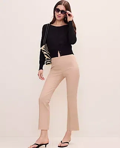 Ann Taylor The Petite Flare Capri Pant In Neutral