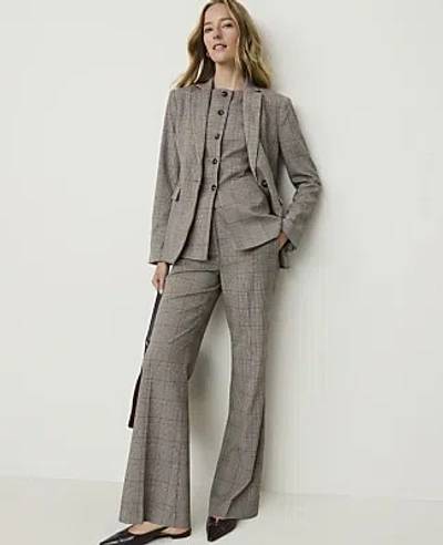 Ann Taylor The Petite Flare Trouser In Multi Plaid