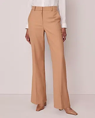 Ann Taylor The Petite Flare Trouser Pant  — Curvy Fit In Brown