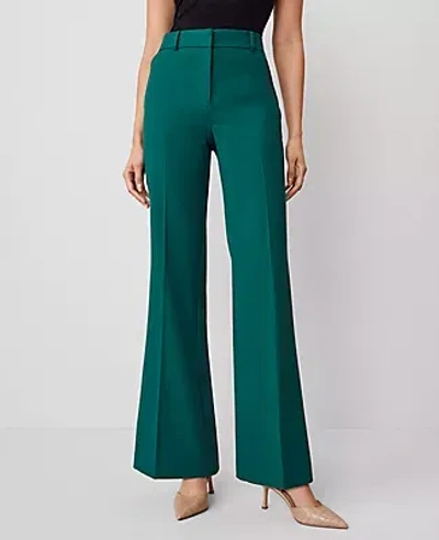 Ann Taylor The Petite Flare Trouser Pant In Fresh Evergreen