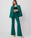 Ann Taylor The Petite Flare Trouser Pant In Fresh Evergreen