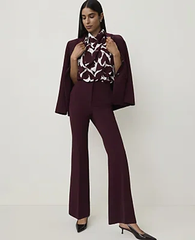 Ann Taylor The Petite Flare Trouser In Purest Plum