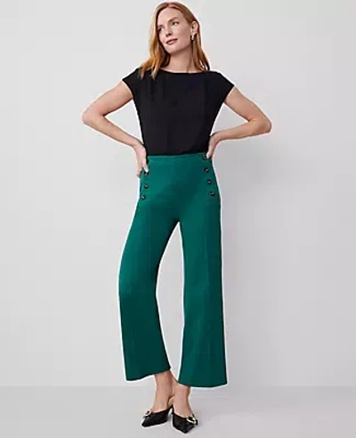 Ann Taylor The Petite Grace Straight Pant In Fresh Evergreen