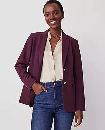 Ann Taylor The Petite Greenwich Blazer In Plum Rose