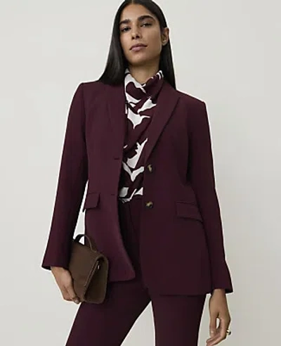 Ann Taylor The Petite Greenwich Blazer In Purest Plum