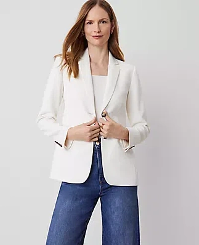 Ann Taylor The Petite Greenwich Blazer In Winter White