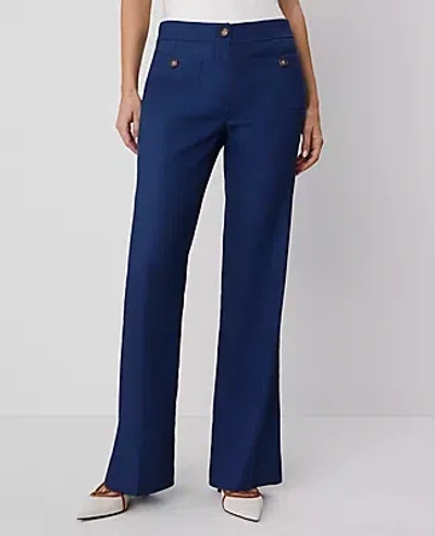 Ann Taylor The Petite High Rise Patch Pocket Boot Pant In Calm Shores