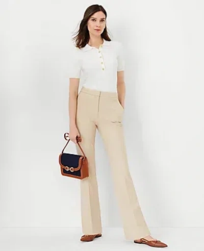 Ann Taylor The Petite High Rise Skinny Trouser Pant In Bi-stretch In Toasted Oat