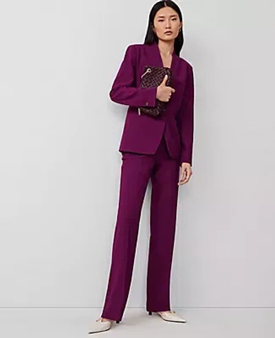 Ann Taylor The Petite High Rise Skinny Trouser Pant In Plum Burst