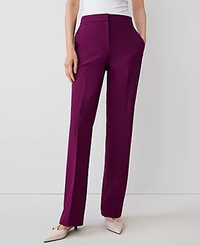 Ann Taylor The Petite High Rise Skinny Trouser Pant In Plum Burst