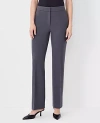 Ann Taylor The Petite High Rise Trouser Pant In Seasonless Stretch - Curvy Fit In Modern Charcoal