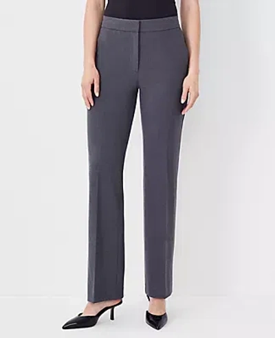 Ann Taylor The Petite High Rise Trouser Pant In Seasonless Stretch - Curvy Fit In Modern Charcoal