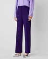 Ann Taylor The Petite Jayne Trouser Pant - Curvy Fit In Midnight Mulberry