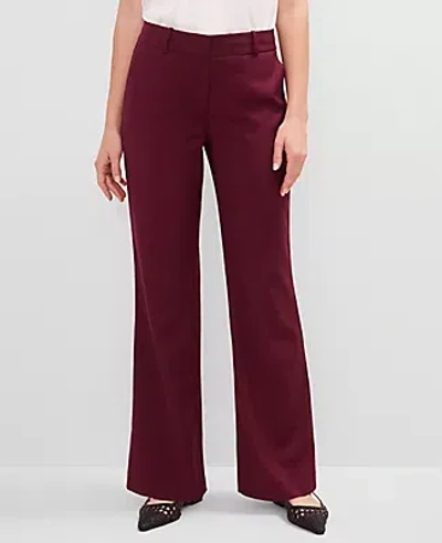 Ann Taylor The Petite Jayne Trouser Pant — Curvy Fit In Burgundy