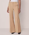 Ann Taylor The Petite Margot Flare Trouser Pant — Curvy Fit In Brown