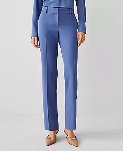 Ann Taylor The Petite Mid Rise Straight Pant In Precious Sapphire
