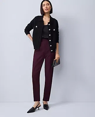 Ann Taylor The Petite Natalie Pant In Burgundy