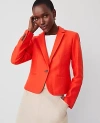 Ann Taylor The Petite Newbury Blazer In Deep Flame Orange