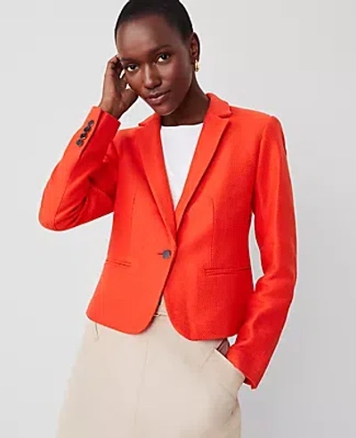 Ann Taylor The Petite Newbury Blazer In Deep Flame Orange