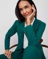 Ann Taylor The Petite Notched One-button Blazer In Fresh Evergreen