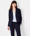Ann Taylor The Petite Notched Two Button Blazer In Seasonless Stretch In Deep Navy Sky