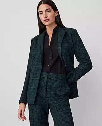 Ann Taylor The Petite One-button Blazer In Green Multi