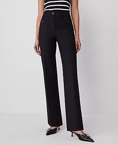 Ann Taylor The Petite Patch Pocket Boot Pant — Curvy Fit In Black