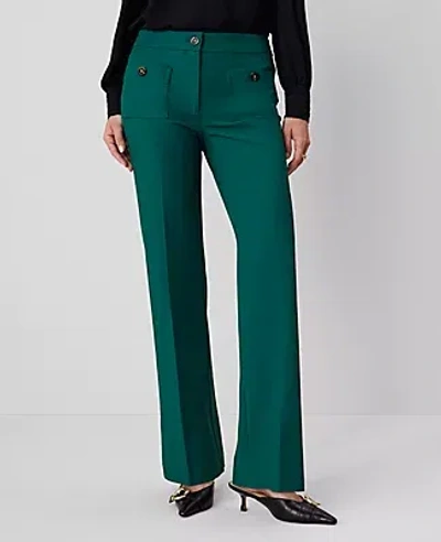Ann Taylor The Petite Patch Pocket Boot Pant — Curvy Fit In Fresh Evergreen