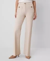 Ann Taylor The Petite Patch Pocket Boot Pant — Curvy Fit In Toasted Oat