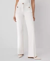 Ann Taylor The Petite Patch Pocket Boot Pant — Curvy Fit In Winter White