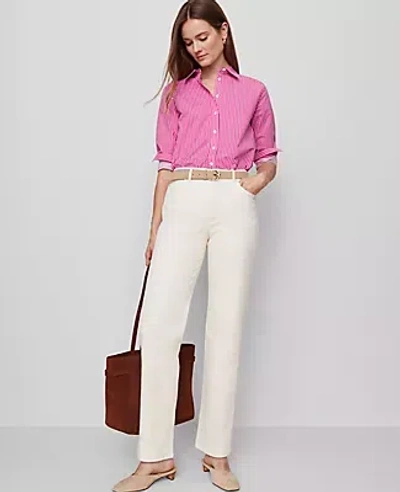 Ann Taylor The Petite Perfect Straight Jean In White
