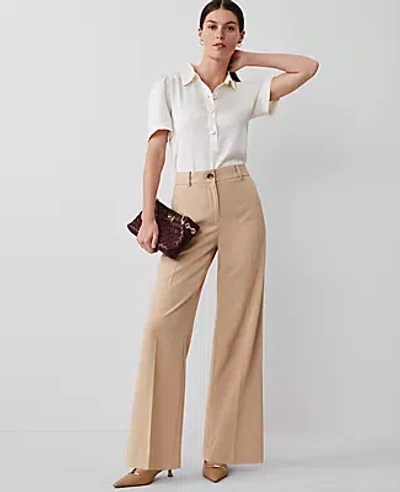 Ann Taylor The Petite Perfect Wide Leg Pant In Baguette
