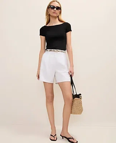 Ann Taylor The Petite Pleated Bermuda Short In Black