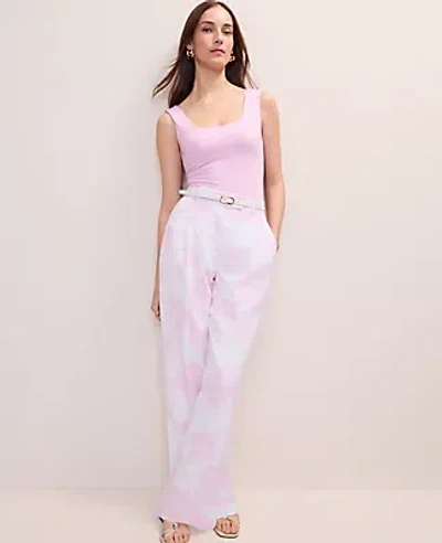 Ann Taylor The Petite Pleated Floral Pant In Brown