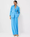 Ann Taylor The Petite Pleated Wide-leg Pant In Cerulean Blue