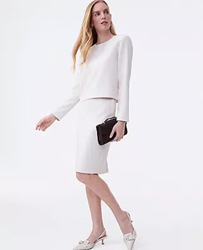 Ann Taylor The Petite Pocket Midi Skirt In White