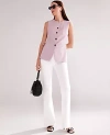 Ann Taylor The Petite Pull-on Flare Jean In White