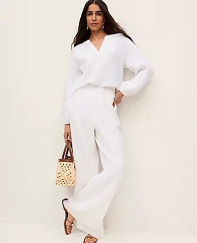 Ann Taylor The Petite Pull-on Wide-leg Pant In White