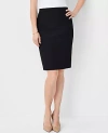 Ann Taylor The Petite Seamed Pencil Skirt In Bi-stretch - Curvy Fit In Black
