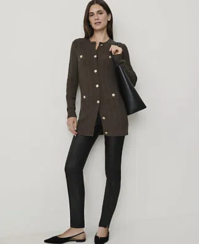 Ann Taylor The Petite Seamed Side Zip Legging In Black