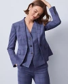 Ann Taylor The Petite Shorter One Button Blazer In Multi