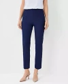Ann Taylor The Petite Side Zip Eva Ankle Pant In Bi-stretch - Curvy Fit In Pure Sapphire
