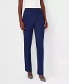 Ann Taylor The Petite Side Zip Sophia Straight Pant In Bi-stretch In Pure Sapphire